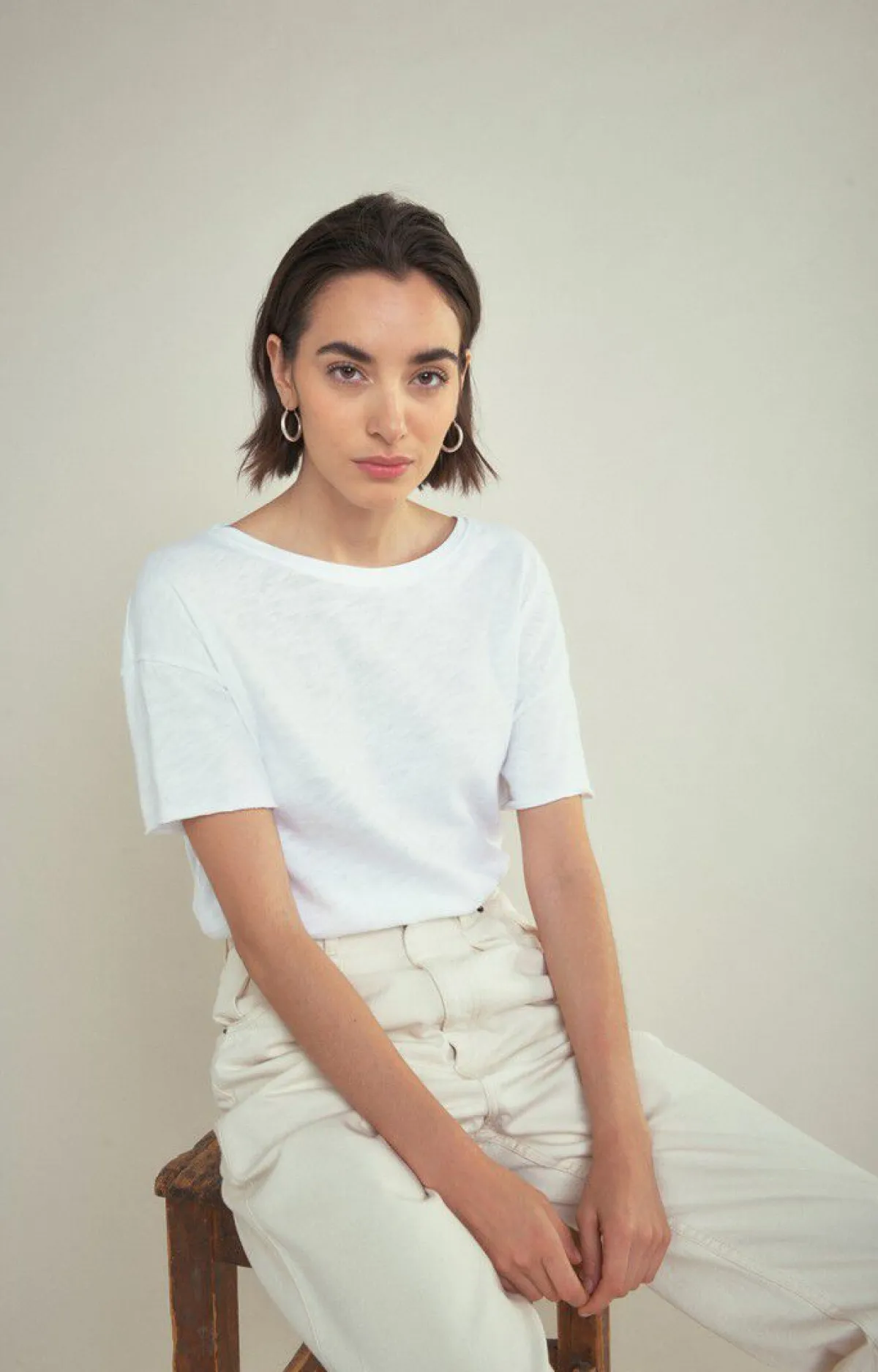 Damen American Vintage |Damen-T-Shirt Sonoma Weiss
