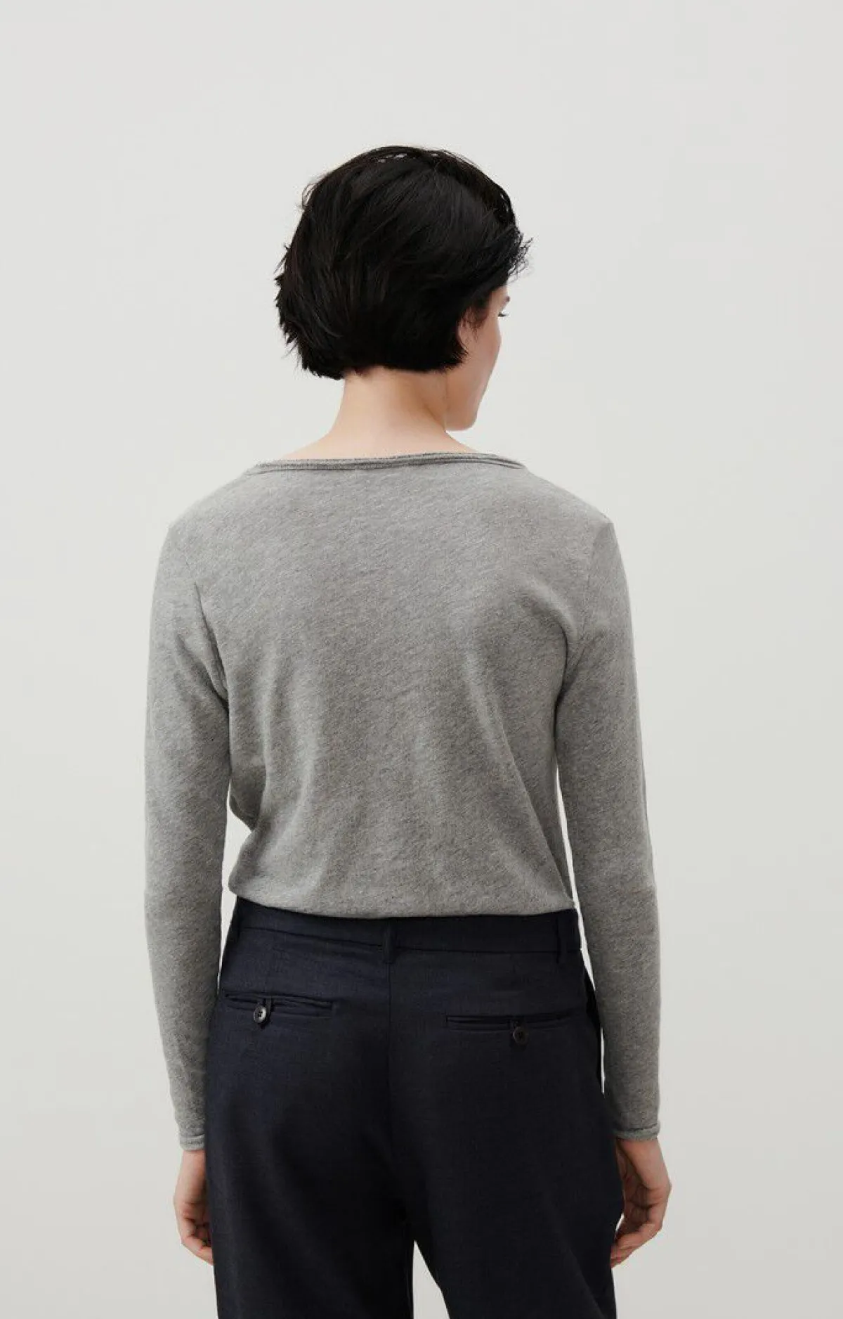 Damen American Vintage |Damen-T-Shirt Sonoma Grau Meliert
