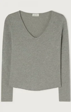 Damen American Vintage |Damen-T-Shirt Sonoma Grau Meliert