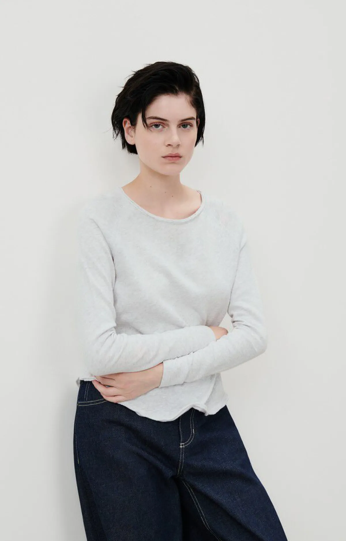 Damen American Vintage |Damen-T-Shirt Sonoma Arktis Meliert