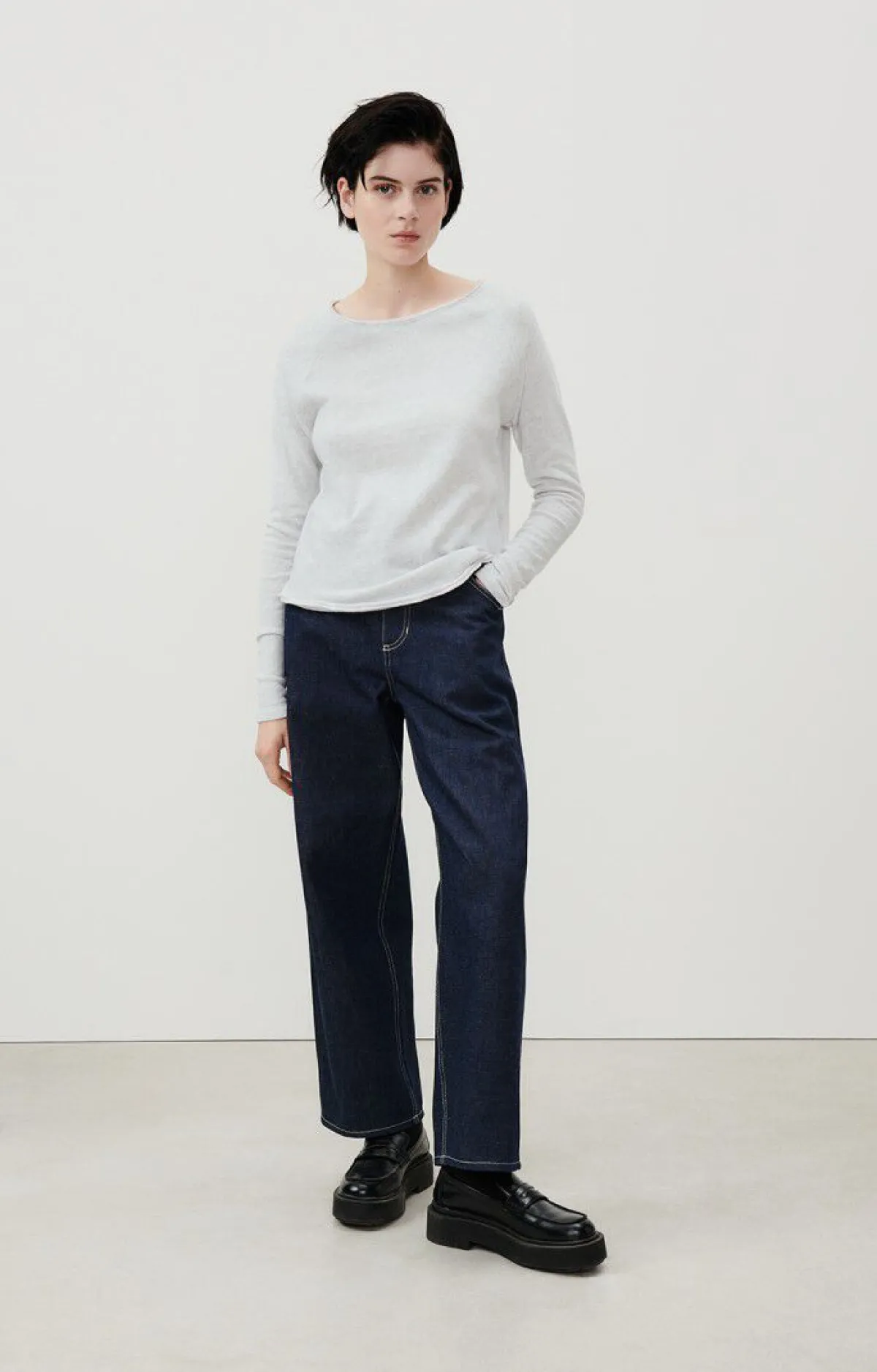 Damen American Vintage |Damen-T-Shirt Sonoma Arktis Meliert