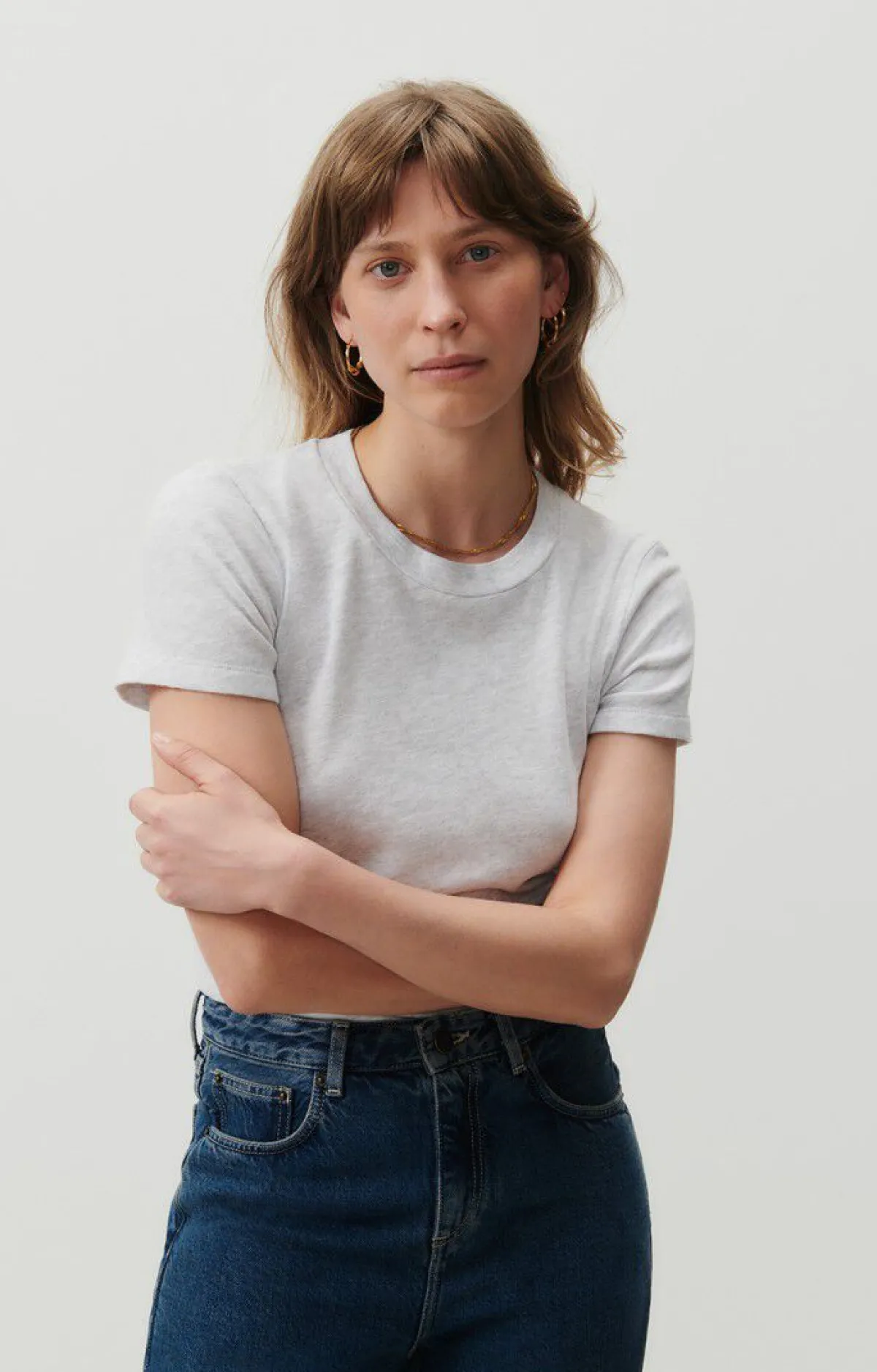 Damen American Vintage |Damen-T-Shirt Sonoma Arktis Meliert