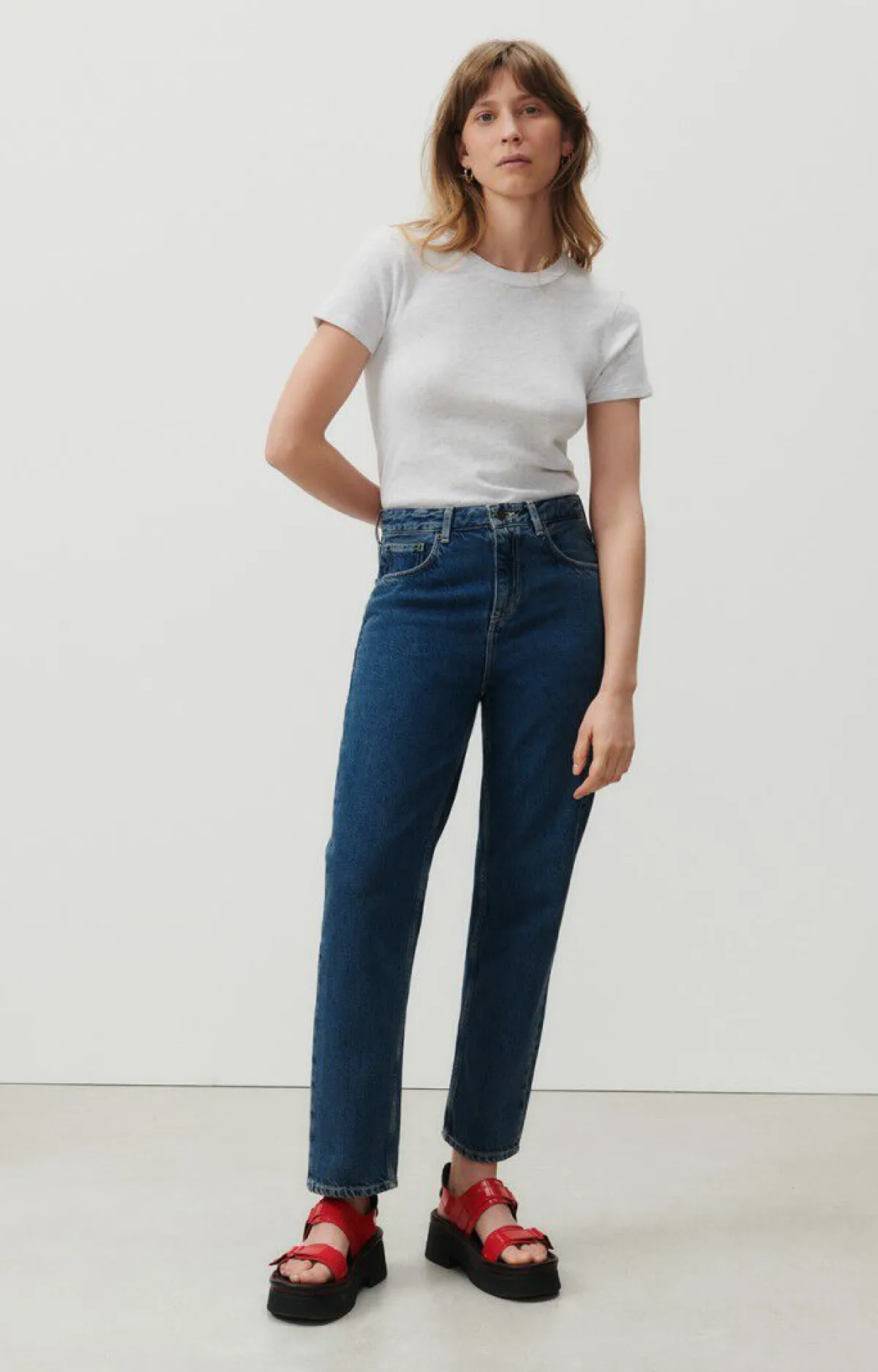Damen American Vintage |Damen-T-Shirt Sonoma Arktis Meliert