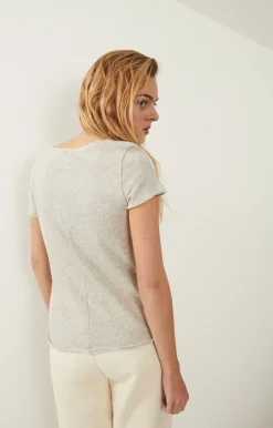 Damen American Vintage |Damen-T-Shirt Sonoma Vlies Meliert