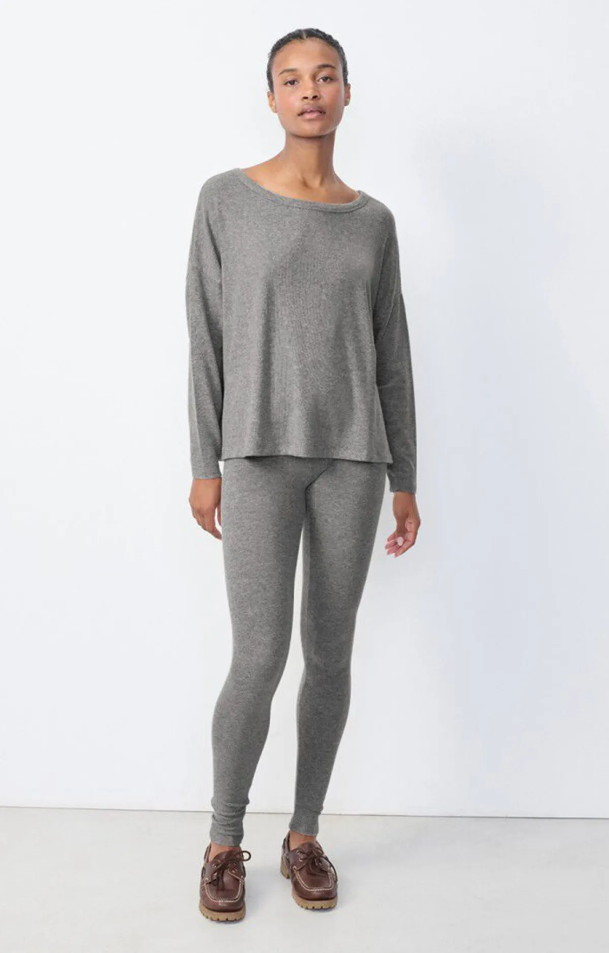 Damen American Vintage |Damen-T-Shirt Vetington Grau Meliert
