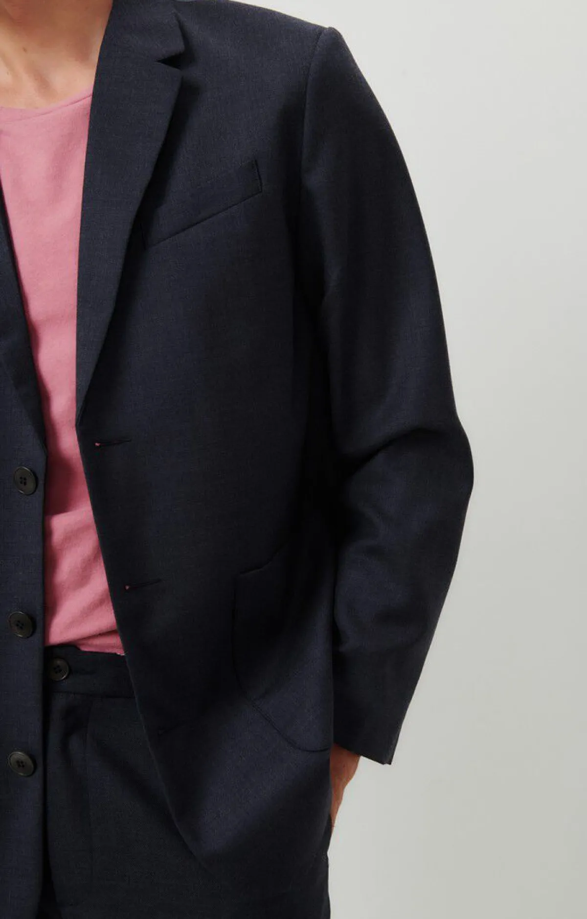 Herren American Vintage |Herrenblazer Tabinsville Navy Meliert