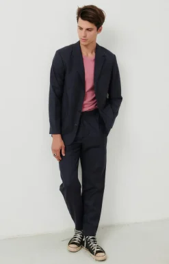 Herren American Vintage |Herrenblazer Tabinsville Navy Meliert