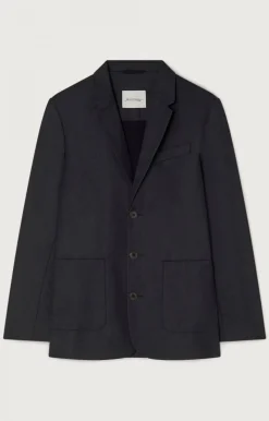 Herren American Vintage |Herrenblazer Tabinsville Navy Meliert