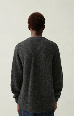 Herren American Vintage |Herrencardigan East Anthrazit Meliert