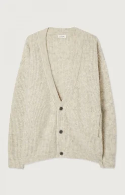 Herren American Vintage |Herrencardigan East Pulverschnee Meliert