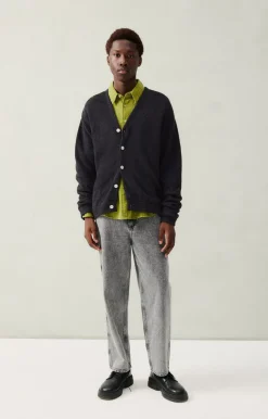 Herren American Vintage |Herrencardigan Voxybay Anthrazit Meliert