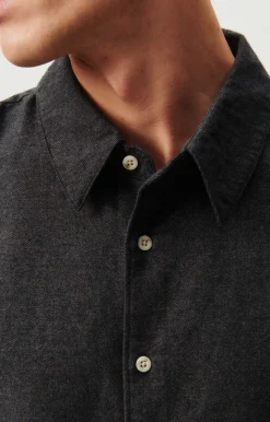 Herren American Vintage |Herrenhemd Dakota Anthrazit Meliert