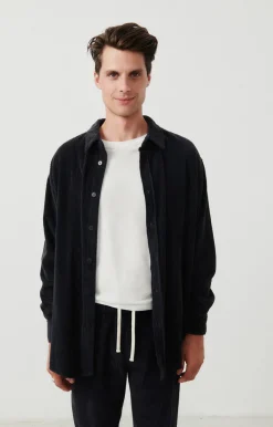 Herren American Vintage |Herrenhemd Padow Kohlenstoff