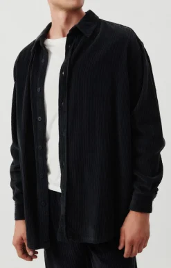 Herren American Vintage |Herrenhemd Padow Kohlenstoff