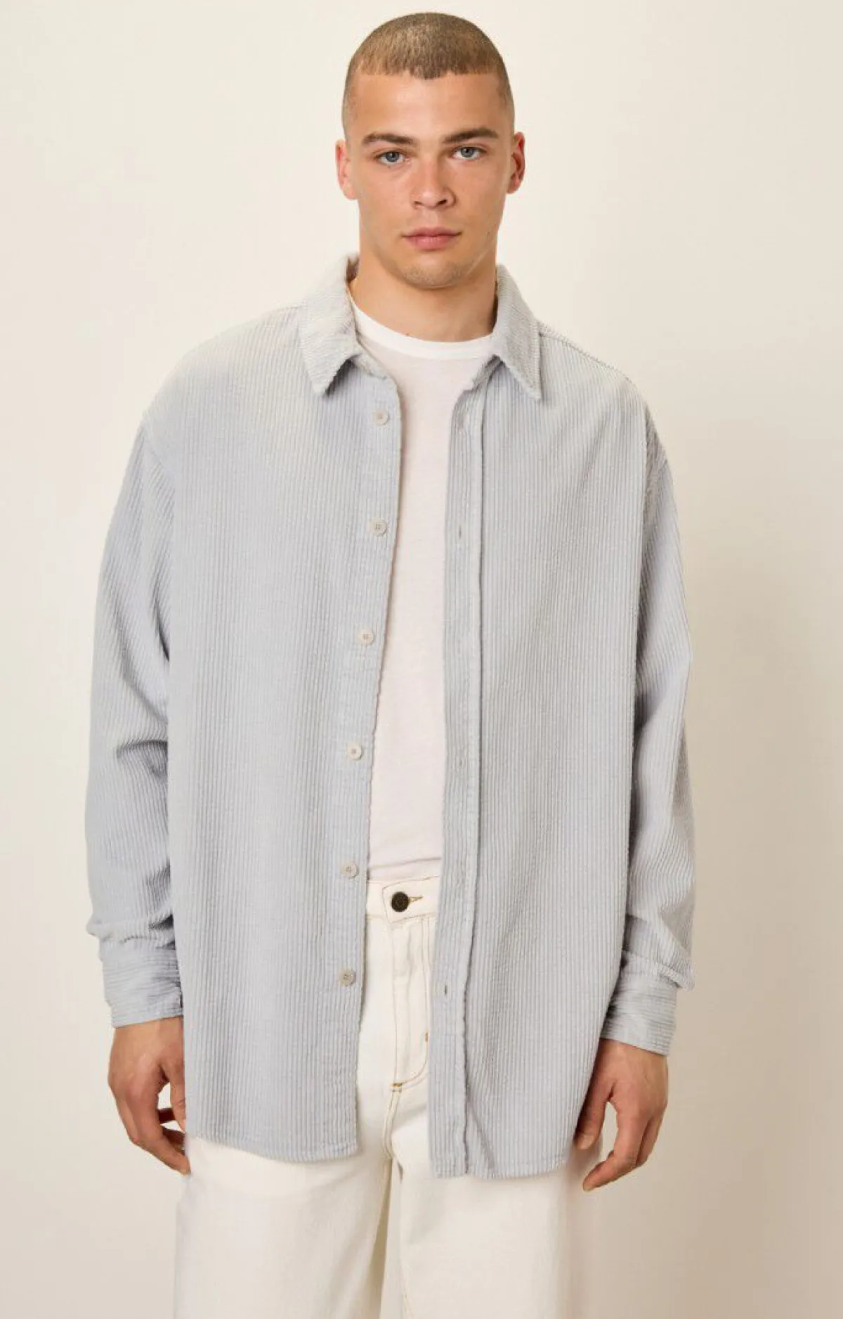 Herren American Vintage |Herrenhemd Padow Silber Vintage