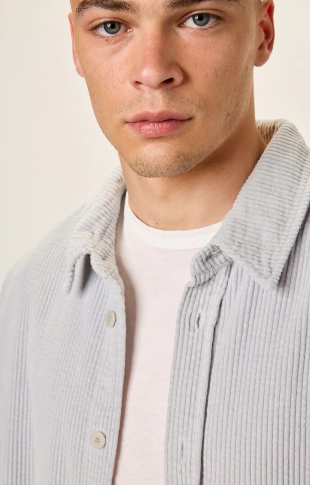Herren American Vintage |Herrenhemd Padow Silber Vintage