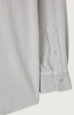 Herren American Vintage |Herrenhemd Padow Silber Vintage