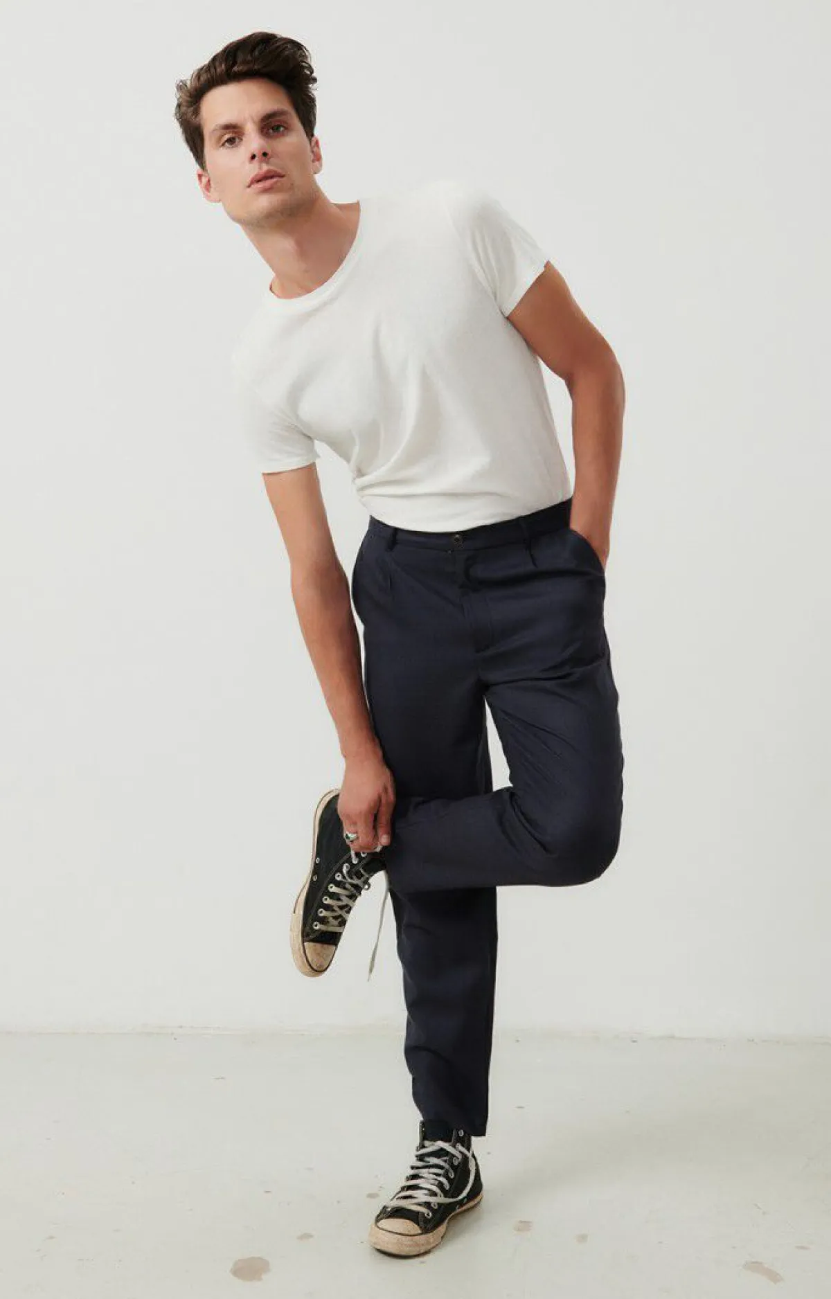 Herren American Vintage |Herrenhose Tabinsville Navy Meliert