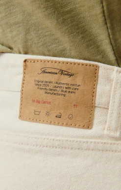 Herren American Vintage |Herrenjeans Snopdog Ecru