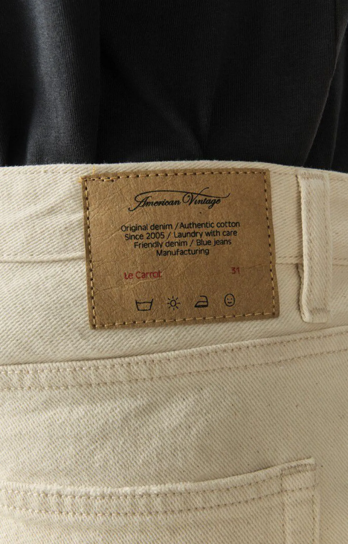 Herren American Vintage |Herrenjeans Snopdog Ecru