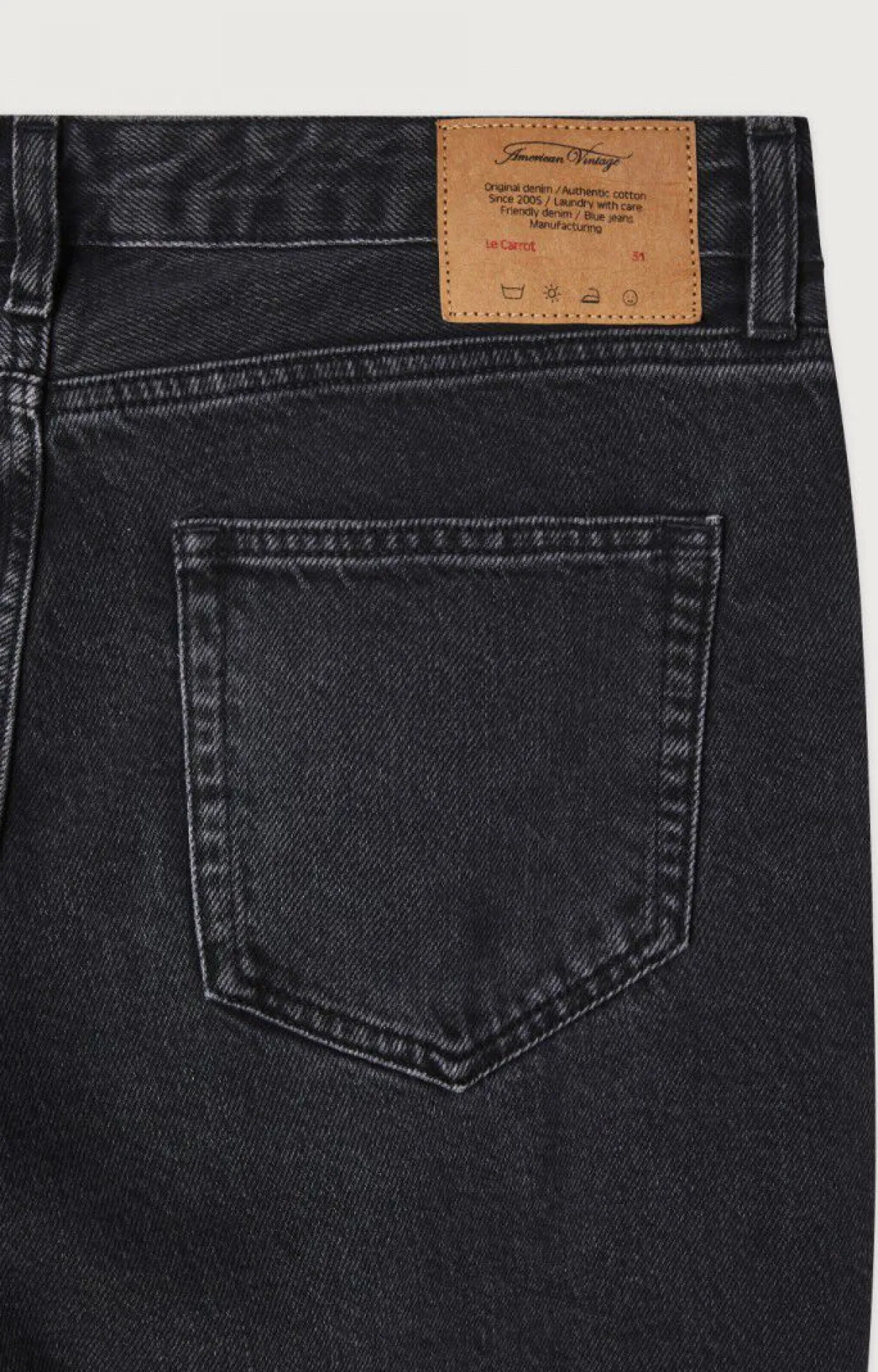 Herren American Vintage |Herrenjeans Yopday Black Pfeffer Und Salz