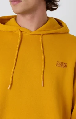 Herren American Vintage |Herrenkapuzensweatshirt Izubird Senf Vintage
