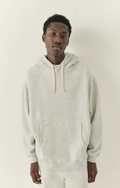 Herren American Vintage |Herrenkapuzensweatshirt Kodytown Vlies Meliert