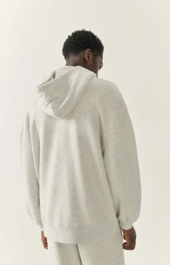 Herren American Vintage |Herrenkapuzensweatshirt Kodytown Vlies Meliert