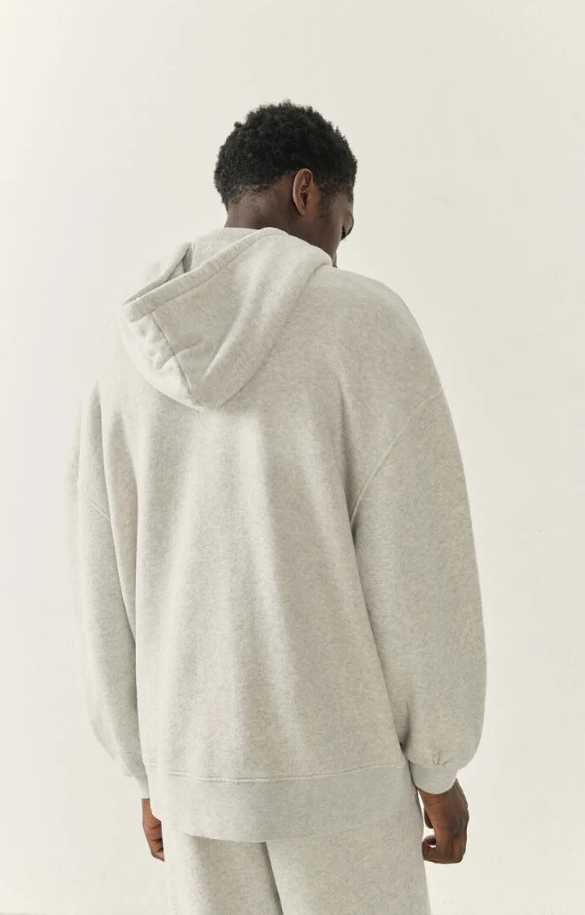 Herren American Vintage |Herrenkapuzensweatshirt Kodytown Vlies Meliert