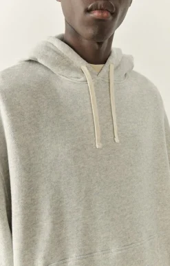 Herren American Vintage |Herrenkapuzensweatshirt Kodytown Vlies Meliert