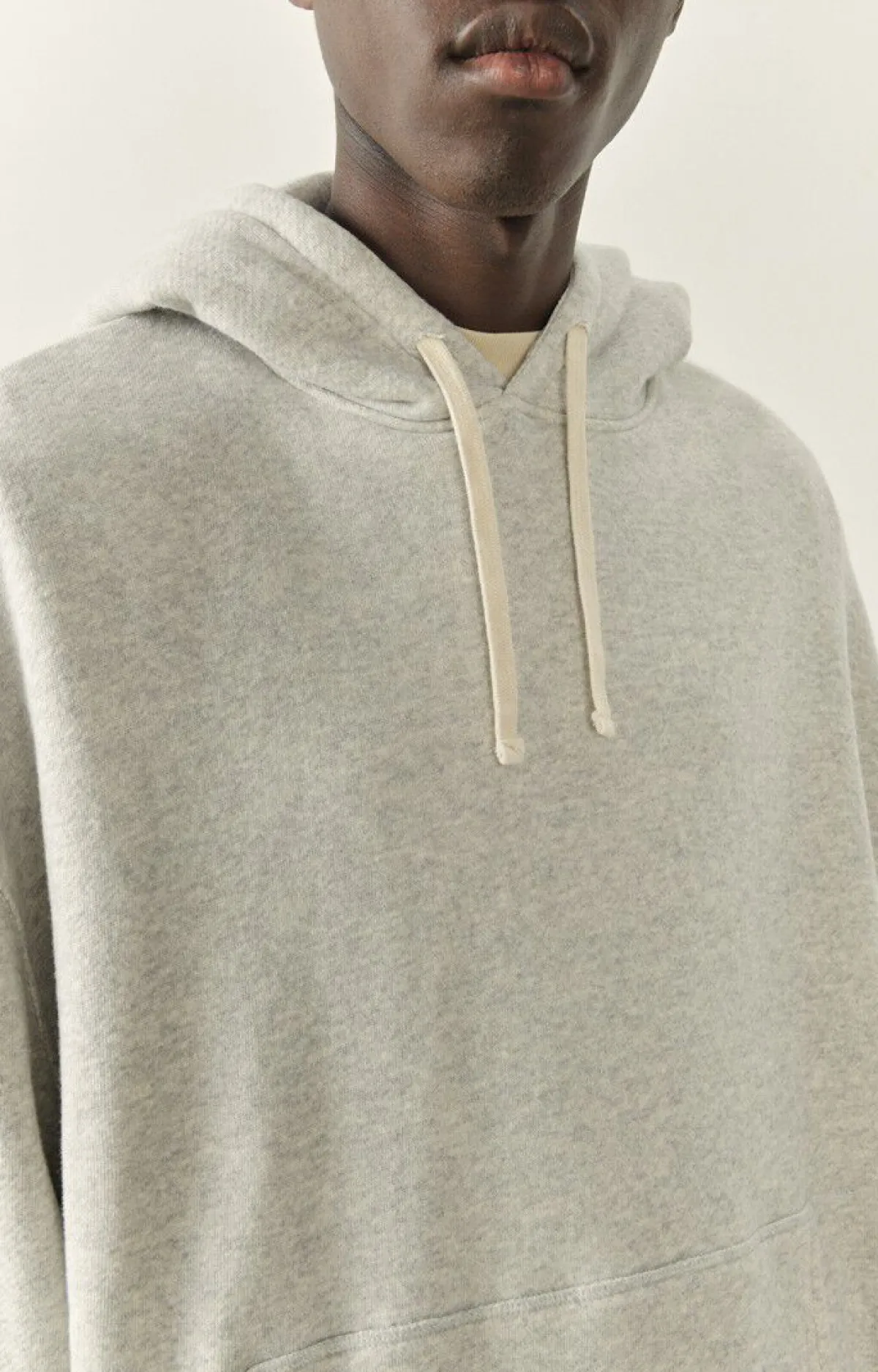 Herren American Vintage |Herrenkapuzensweatshirt Kodytown Vlies Meliert
