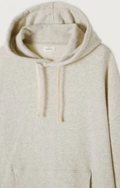 Herren American Vintage |Herrenkapuzensweatshirt Kodytown Vlies Meliert