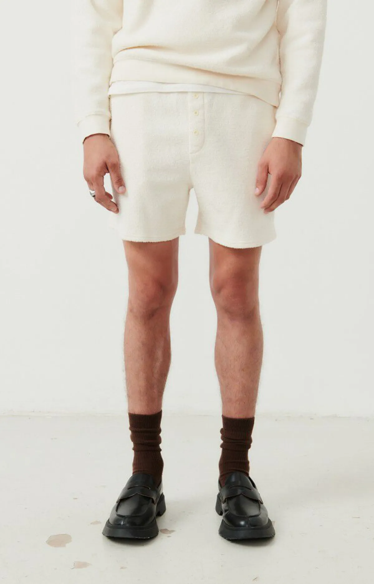 Herren American Vintage |Herren-Kurze Hose Bobypark Ecru