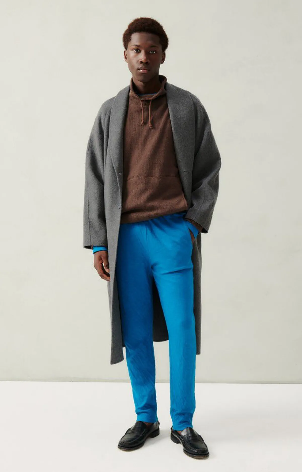 Herren American Vintage |Herrenmantel Dadoulove Anthrazit Meliert