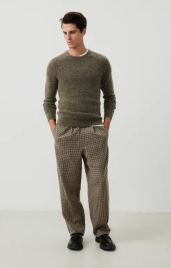 Herren American Vintage |Herrenpullover Dazington Khakigrau Multimeliert