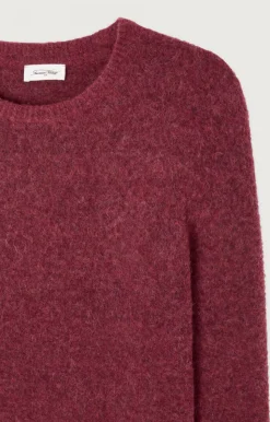 Herren American Vintage |Herrenpullover Dazington Sauerkirsche Multimeliert