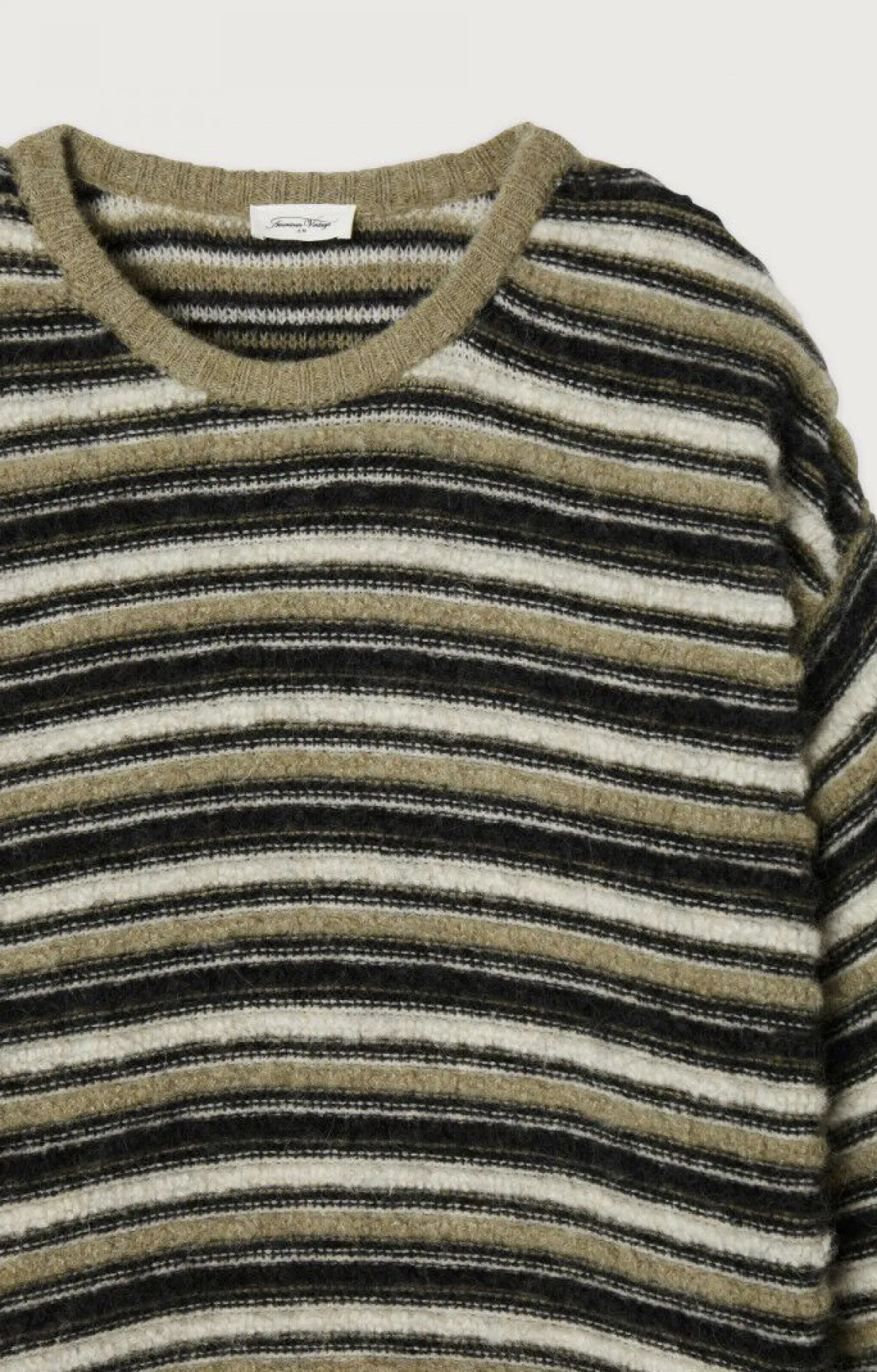 Herren American Vintage |Herrenpullover East Roggenstreifen Meliert