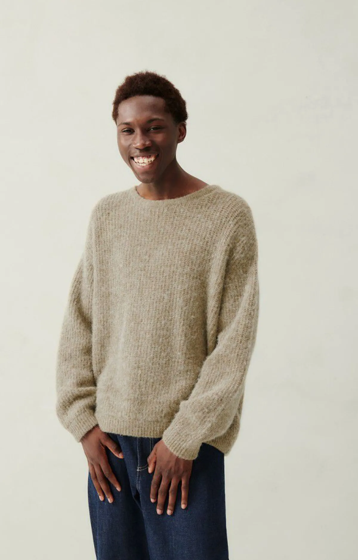 Herren American Vintage |Herrenpullover East Roggen Meliert