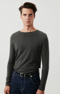 Herren American Vintage |Herrenpullover Marcel Anthrazit Meliert