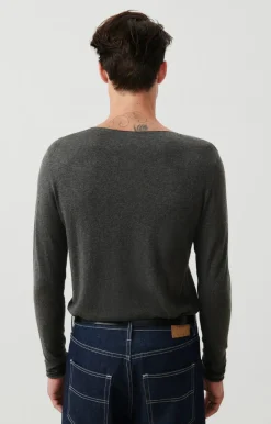 Herren American Vintage |Herrenpullover Marcel Anthrazit Meliert