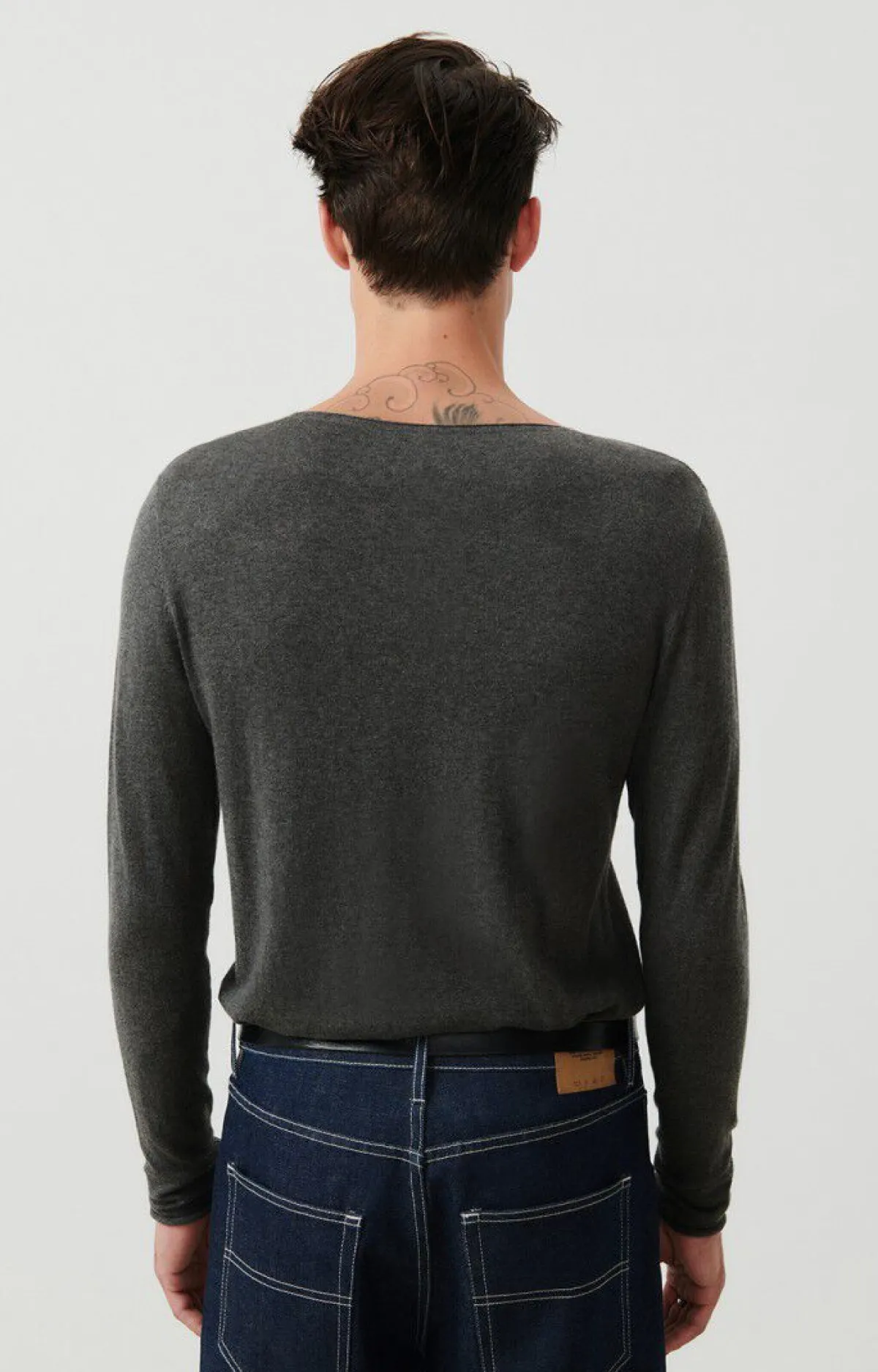 Herren American Vintage |Herrenpullover Marcel Anthrazit Meliert