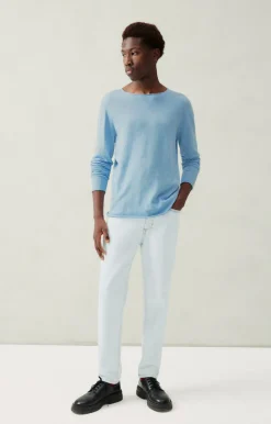 Herren American Vintage |Herrenpullover Marcel Lagune Meliert