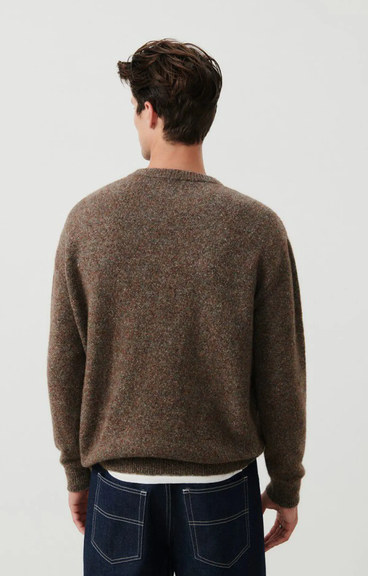 Herren American Vintage |Herrenpullover Pyatury Braun Multimeliert