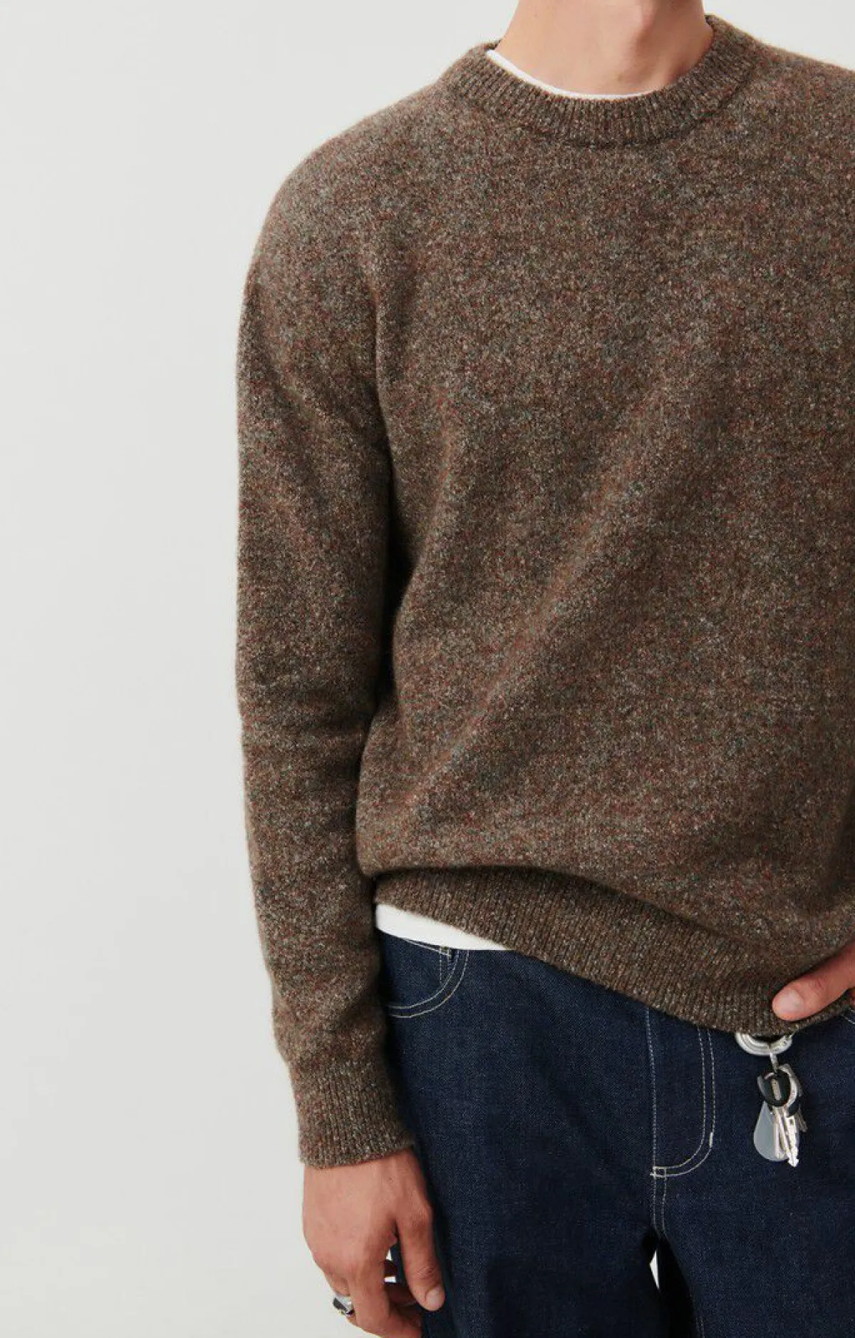 Herren American Vintage |Herrenpullover Pyatury Braun Multimeliert