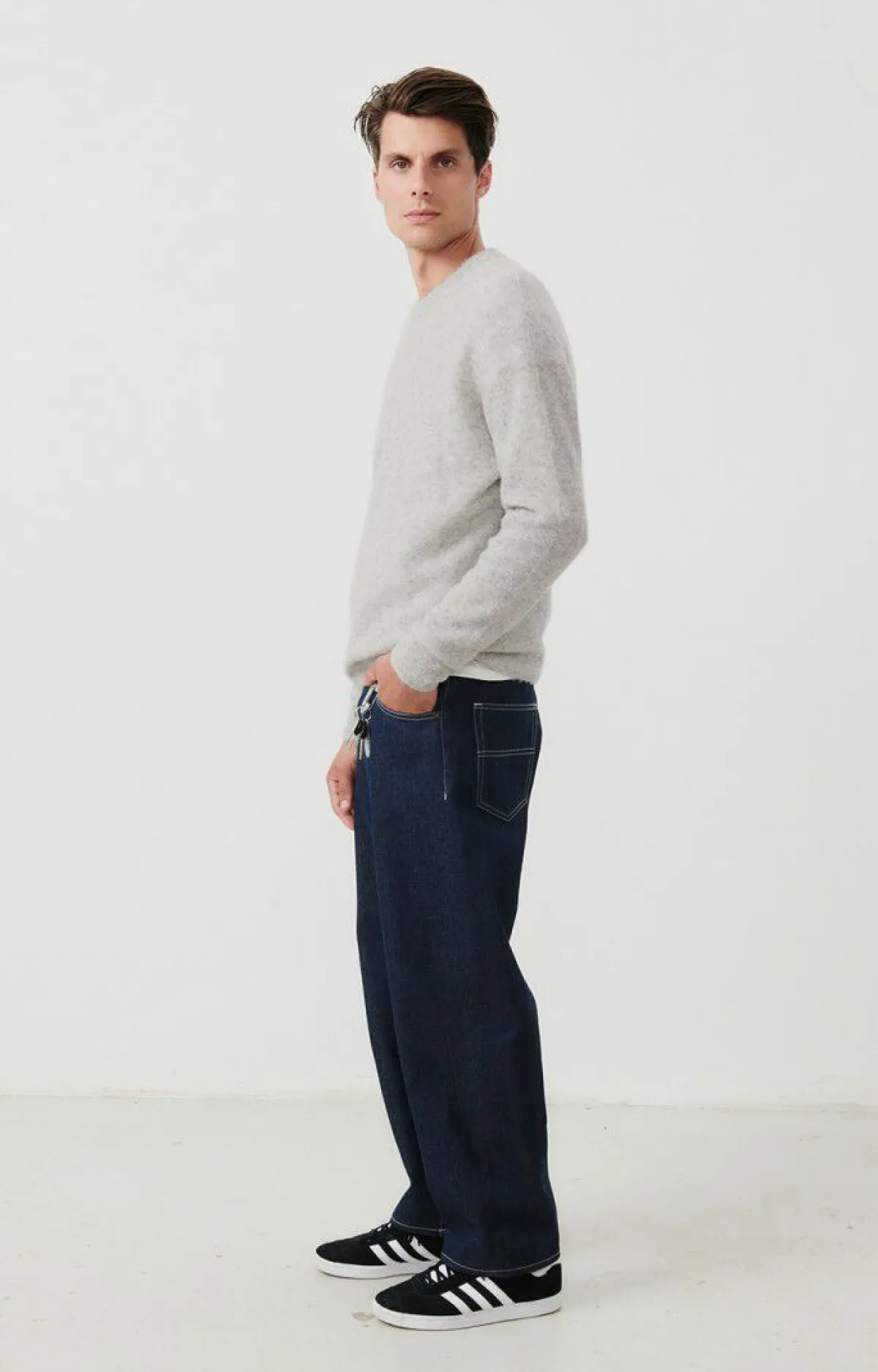 Herren American Vintage |Herrenpullover Razpark Vlies Meliert