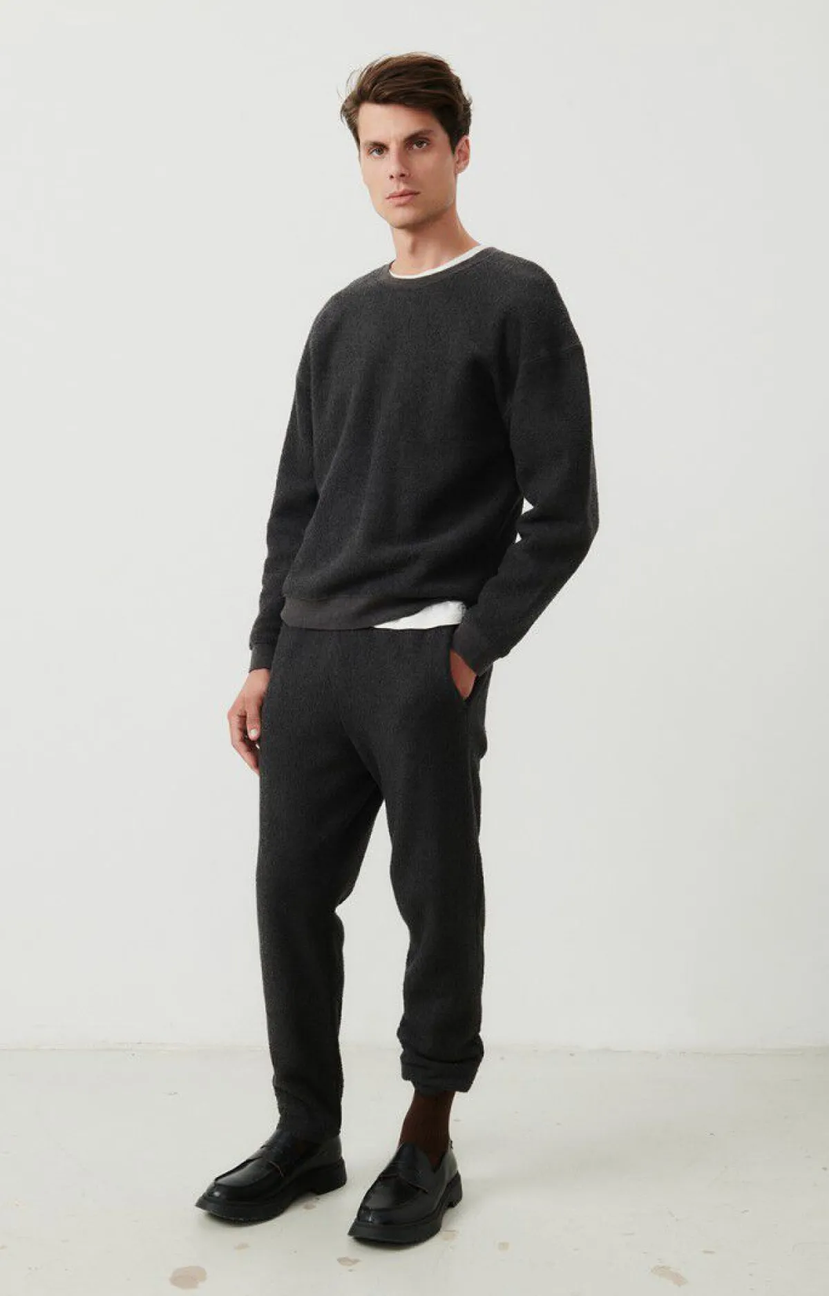 Herren American Vintage |Herrensweatshirt Bobypark Anthrazit Meliert