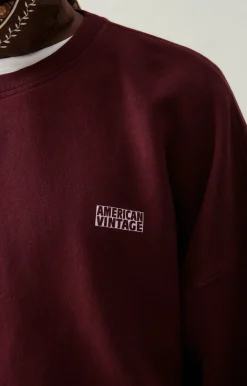 Herren American Vintage |Herrensweatshirt Izubird Huckleberry Vintage