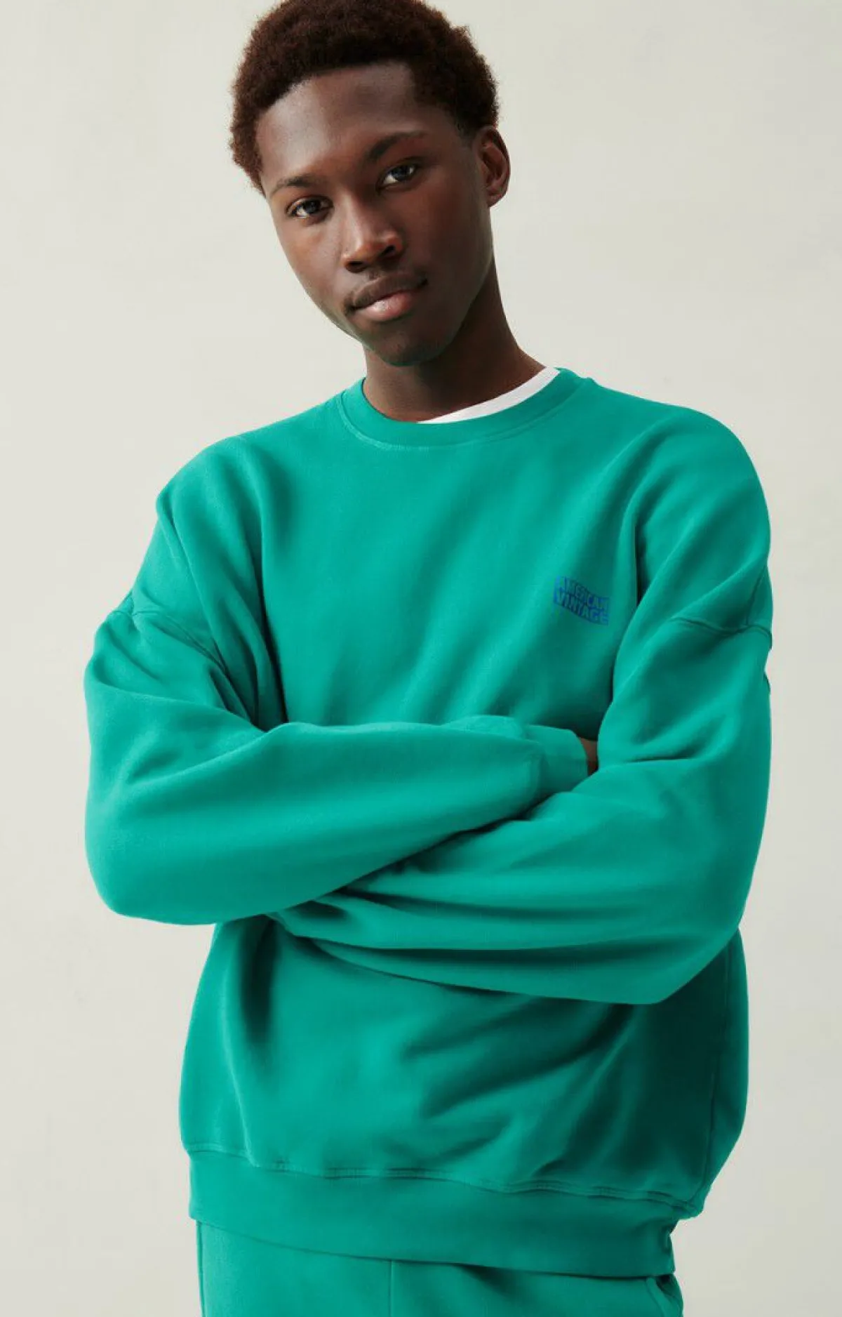 Herren American Vintage |Herrensweatshirt Izubird Diabolo Minze Vintage