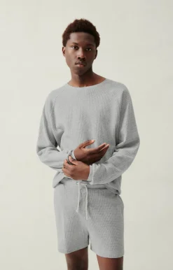 Herren American Vintage |Herrensweatshirt Koukoubay Grau Meliert