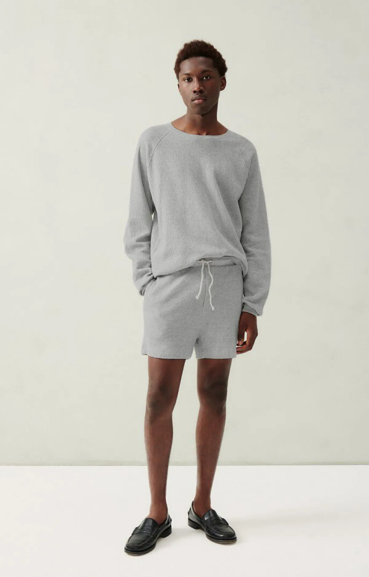 Herren American Vintage |Herrensweatshirt Koukoubay Grau Meliert